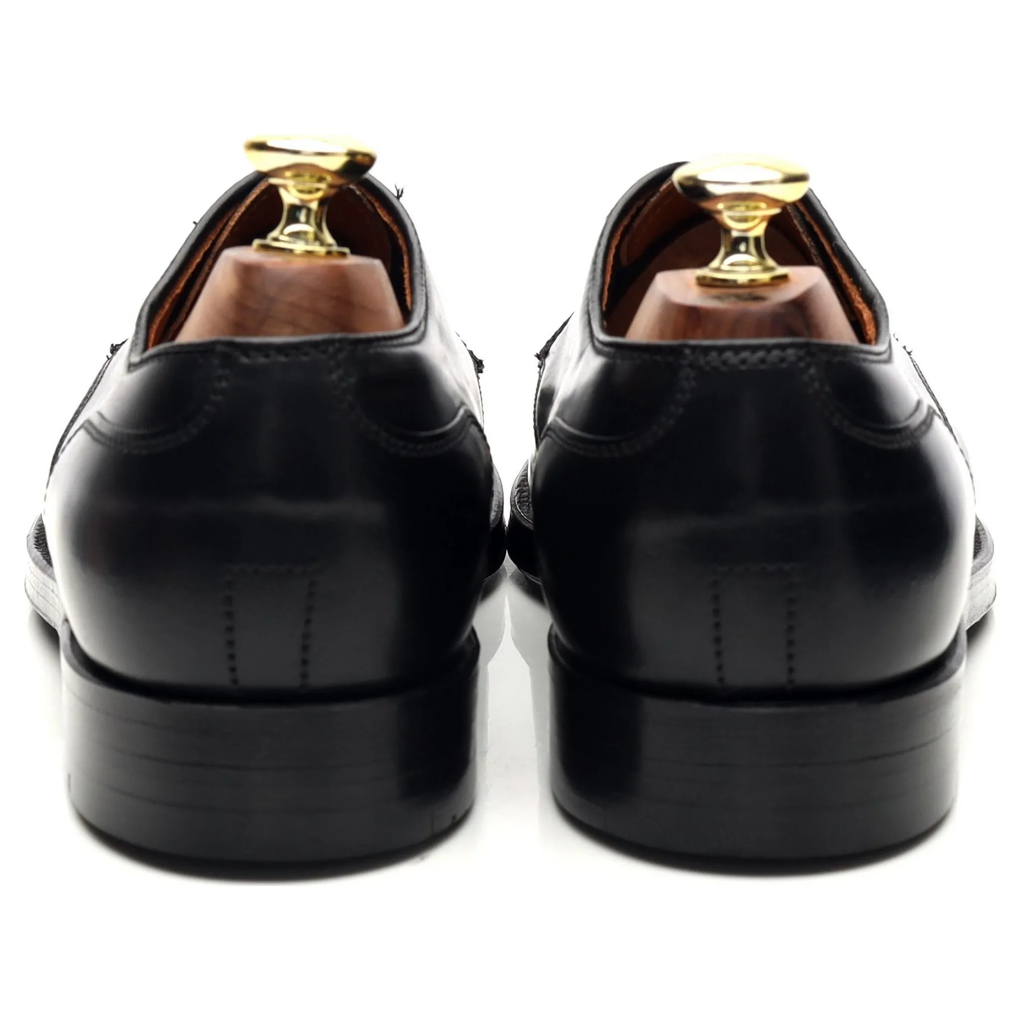 '2161' Black Cordovan Leather Cap Toe Derby UK 7 US 8 D