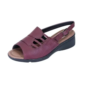 24 HOUR COMFORT Selina Women's Wide Width Leather Sandals