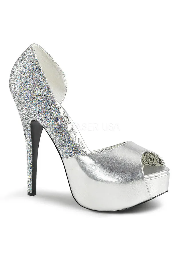 **5 3/4" Heel, 1 3/4" Hidden PF Peep Toe D'Orsay Pump