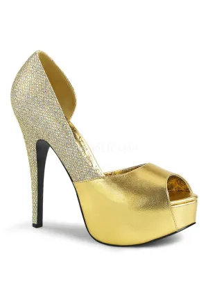 **5 3/4" Heel, 1 3/4" Hidden PF Peep Toe D'Orsay Pump