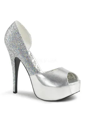 **5 3/4" Heel, 1 3/4" Hidden PF Peep Toe D'Orsay Pump