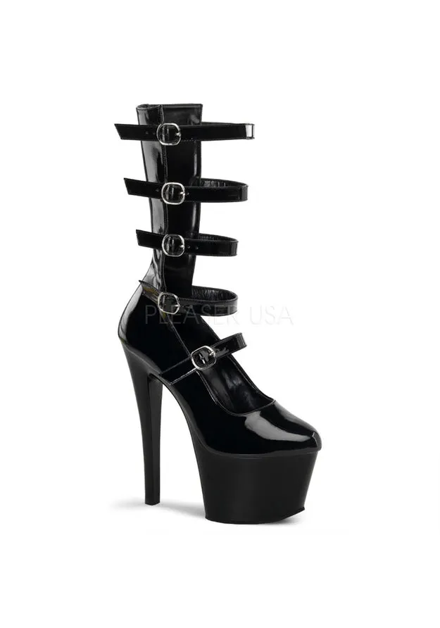 7" PF Pump W/Multiple Ankle Straps & Back Panel