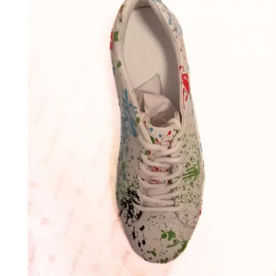 Adesso Lula "Paint Spalshes" Leather Trainer