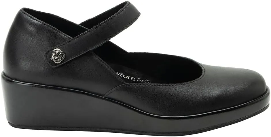 Alegria Women's Hayes Leather Wedge Mary Jane Pump