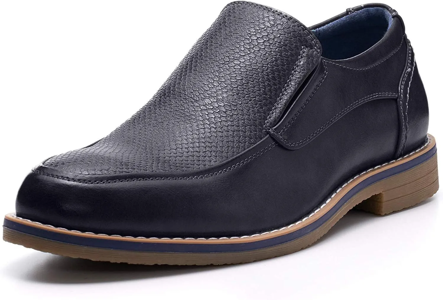 Alpine Swiss Carter Mens Slip On Loafers Snakeskin Dress Shoes