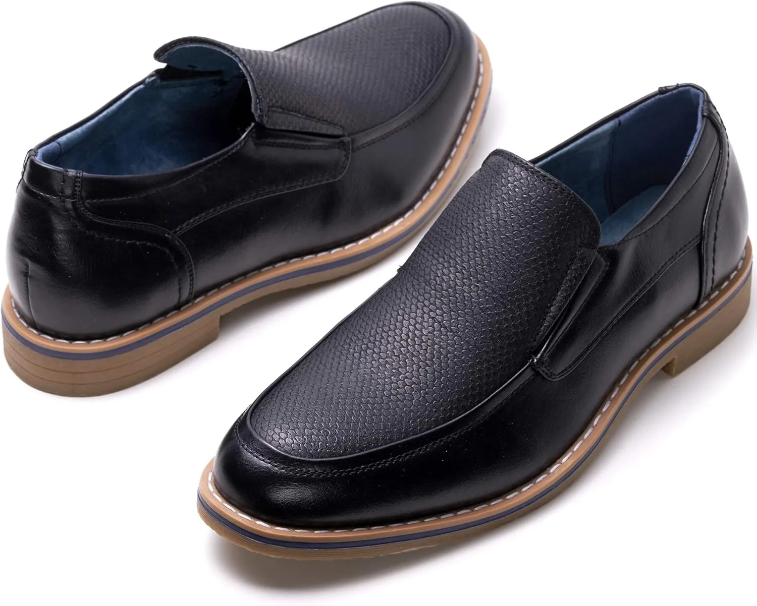 Alpine Swiss Carter Mens Slip On Loafers Snakeskin Dress Shoes