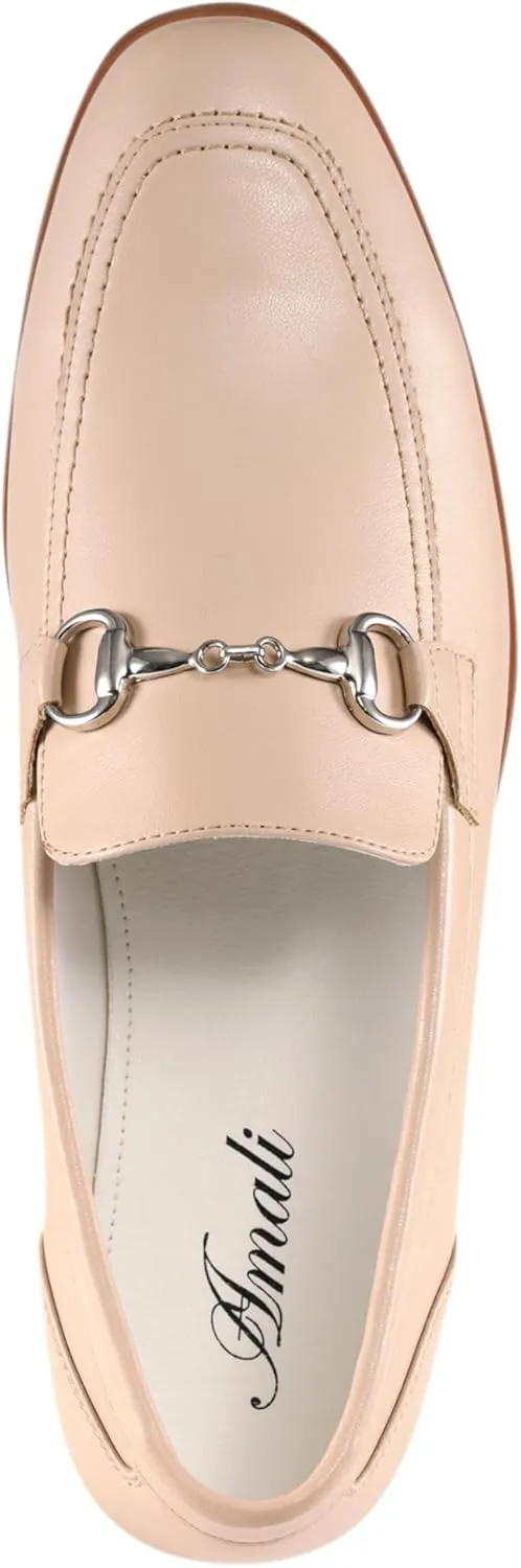 Amali Men’s Slip-On Shoes with Metal Bit Dress Shoes for Men Formal Loafers for Men Smoking Tuxedo Shoes
