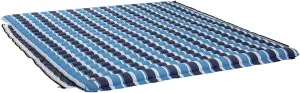 Aqua Ultimate Floating Water Mat – Heavy Duty Floating Island Pad with Expandable Zippers – Navy/White Stripe