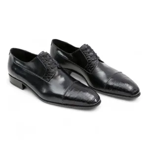 Artioli Oscar Men's Luxury Italian Shoes Alligator / Kangaroo Leather Derby (ART1028)