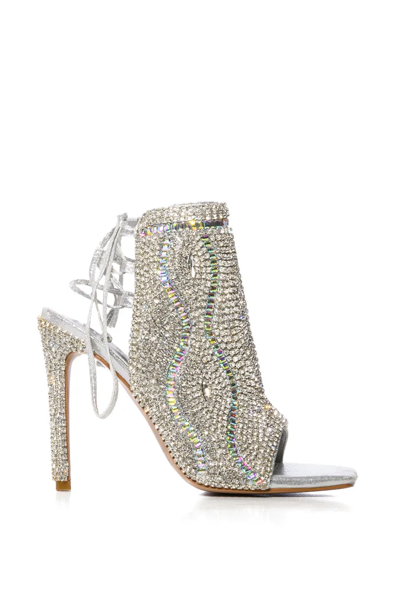 AZALEA WANG DELANIE SILVER STILETTO SANDAL