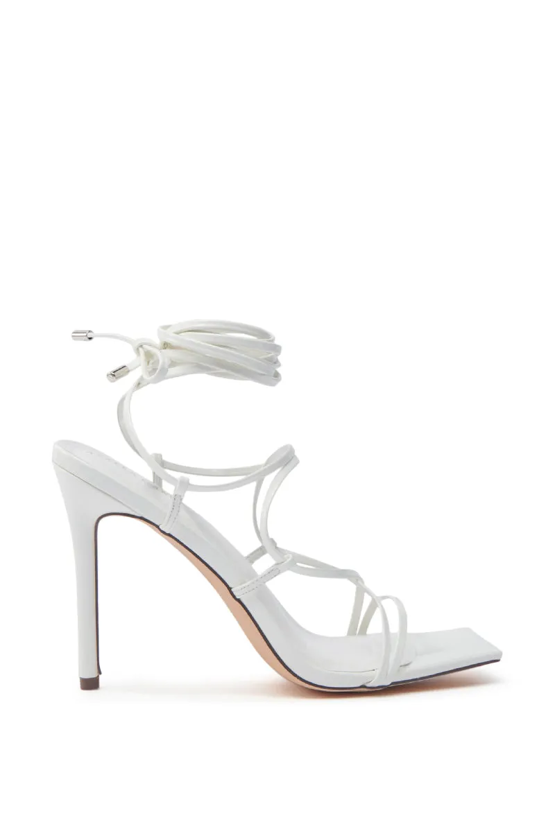 AZALEA WANG LAURA WHITE STILETTO SANDAL