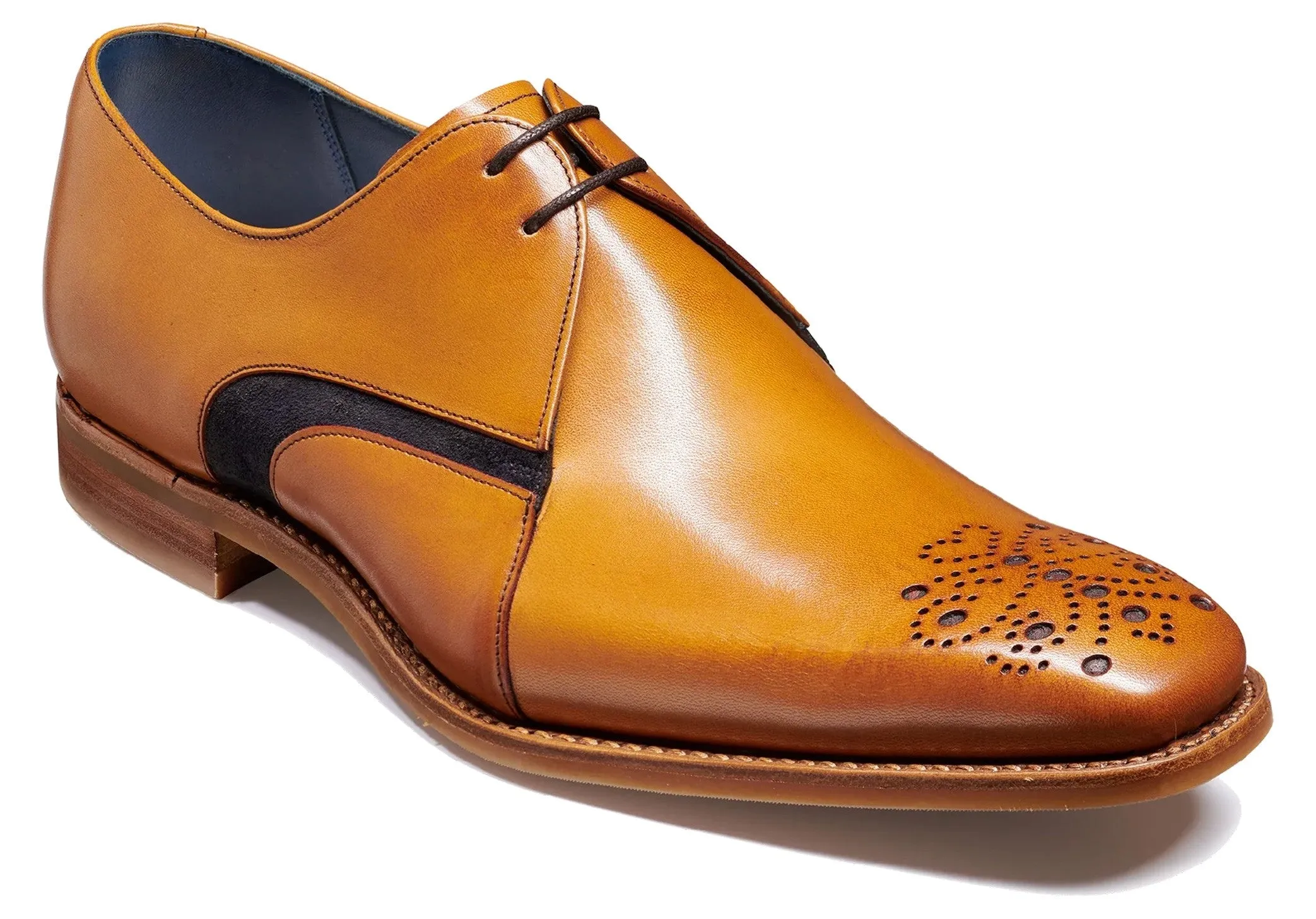 Barker Sullivan - Cedar Hand Painted / Navy Suede