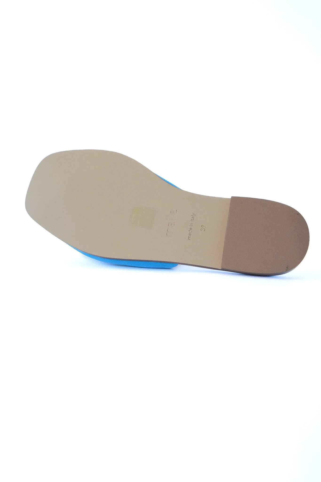 benni blue aqua moire sandal