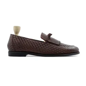 Bespoke Men's Suede Leather Brown Loafer
