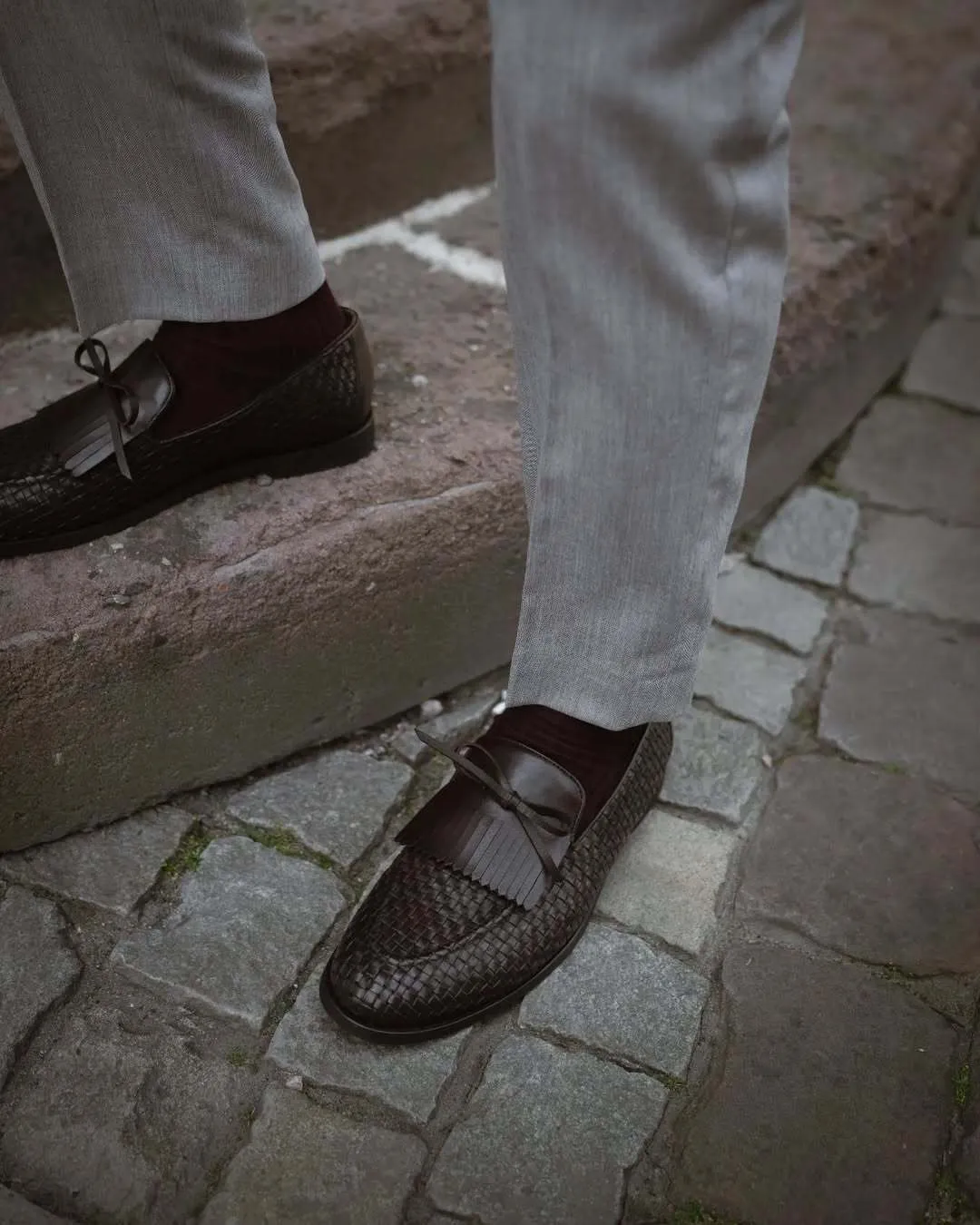 Bespoke Men's Suede Leather Brown Loafer