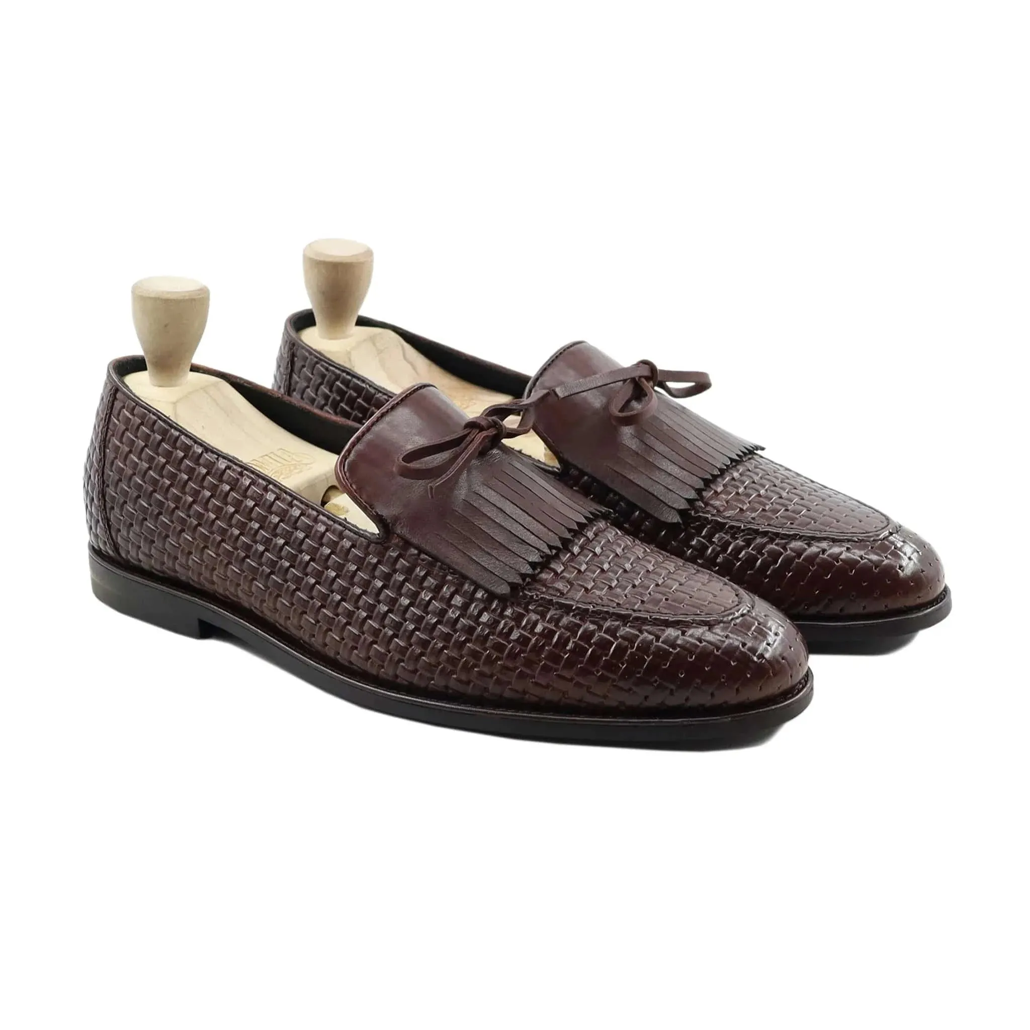 Bespoke Men's Suede Leather Brown Loafer