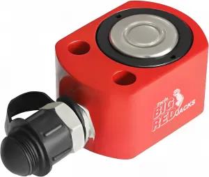 BIG RED ATRB2005R Torin Power Hydraulic Ram Cylinder Jack: Single-Acting Mini Jack, 0.28" Stroke for Shipbuilding, Bridge, Construction, Precision Machinery, Small Spaces - 5 Ton (10,000 lb) Capacity