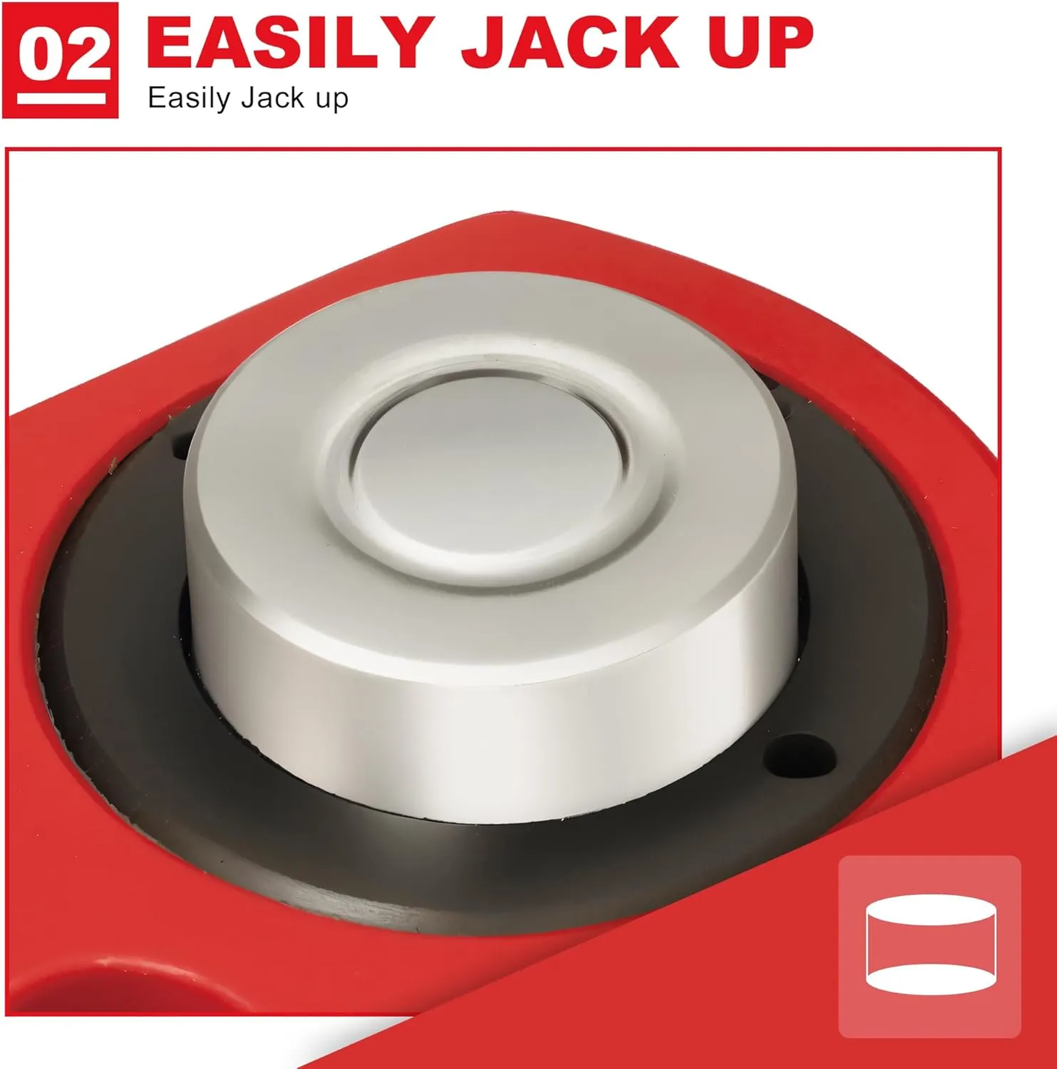 BIG RED ATRB2005R Torin Power Hydraulic Ram Cylinder Jack: Single-Acting Mini Jack, 0.28" Stroke for Shipbuilding, Bridge, Construction, Precision Machinery, Small Spaces - 5 Ton (10,000 lb) Capacity