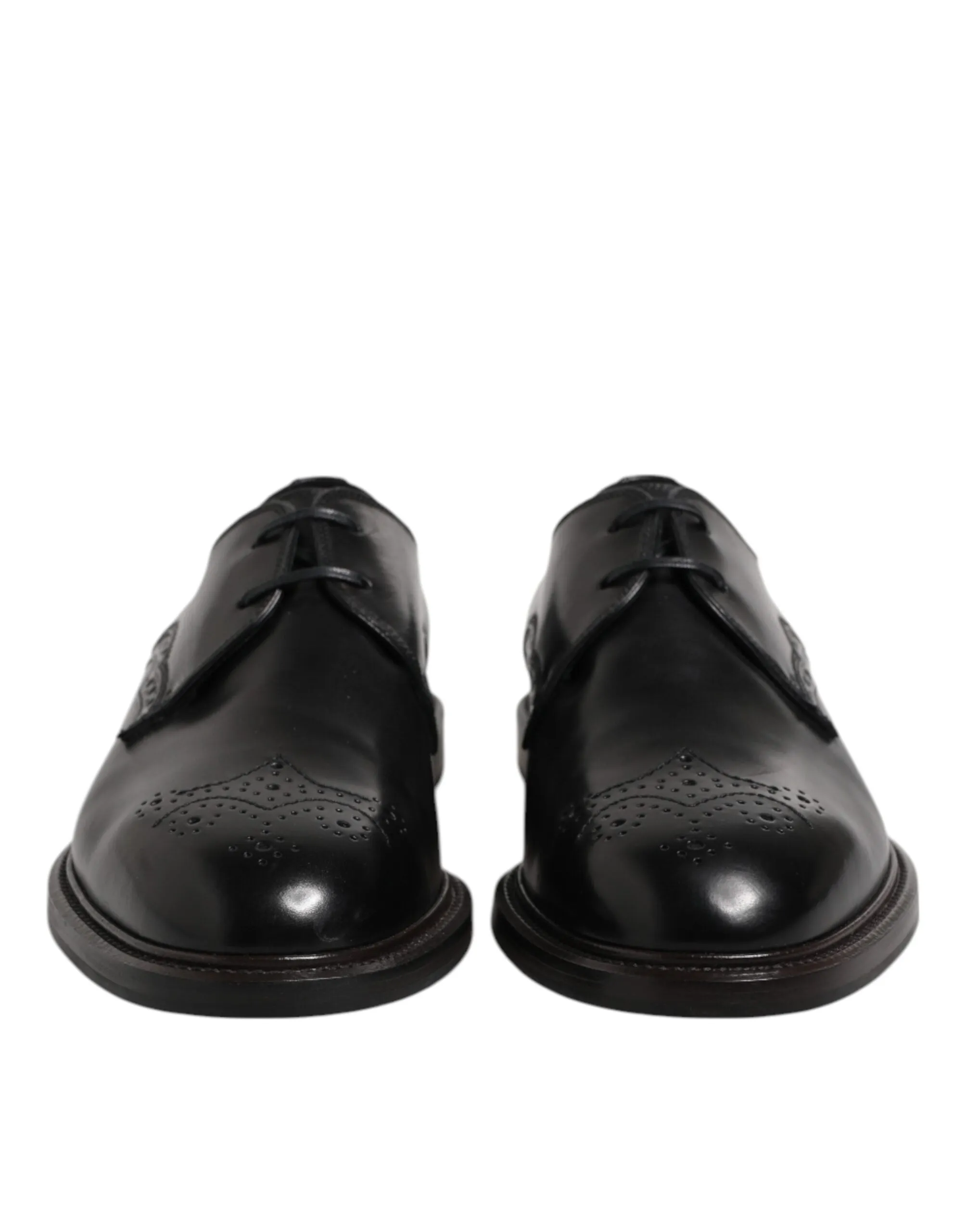 Black Derby Dolce Gabbana Free returns Leather Wingtip Shoes Formal Winter sale &