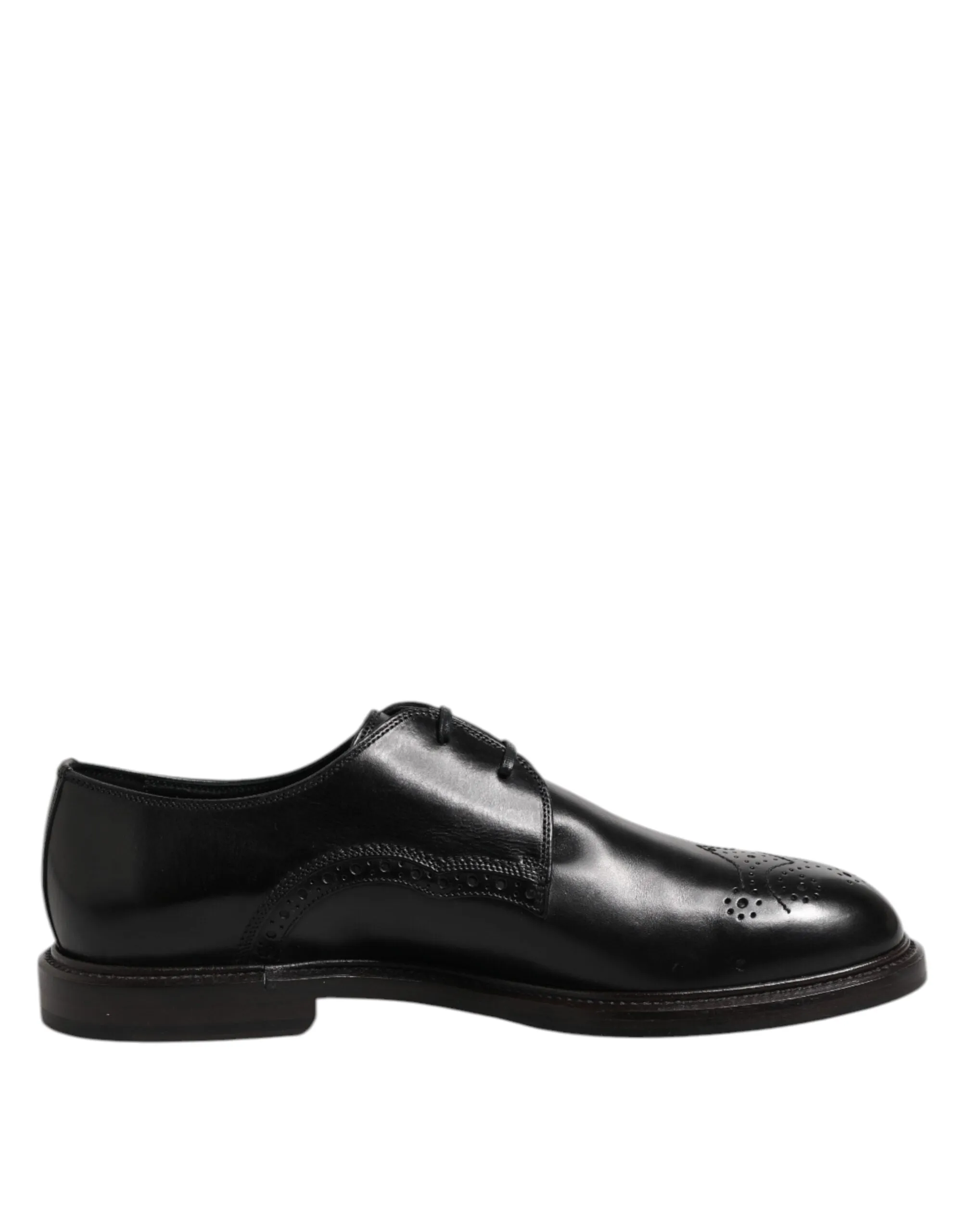 Black Derby Dolce Gabbana Free returns Leather Wingtip Shoes Formal Winter sale &