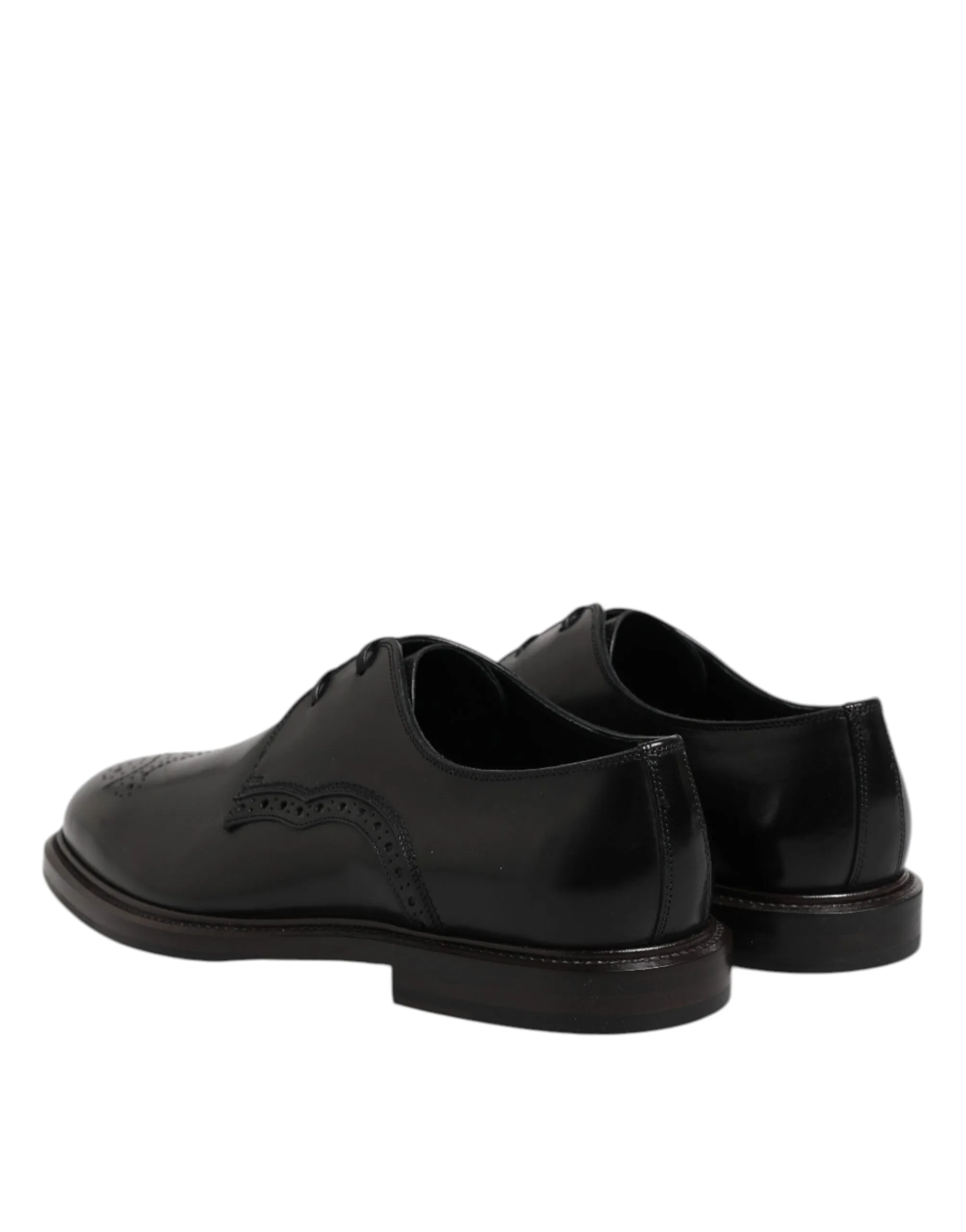 Black Derby Dolce Gabbana Free returns Leather Wingtip Shoes Formal Winter sale &