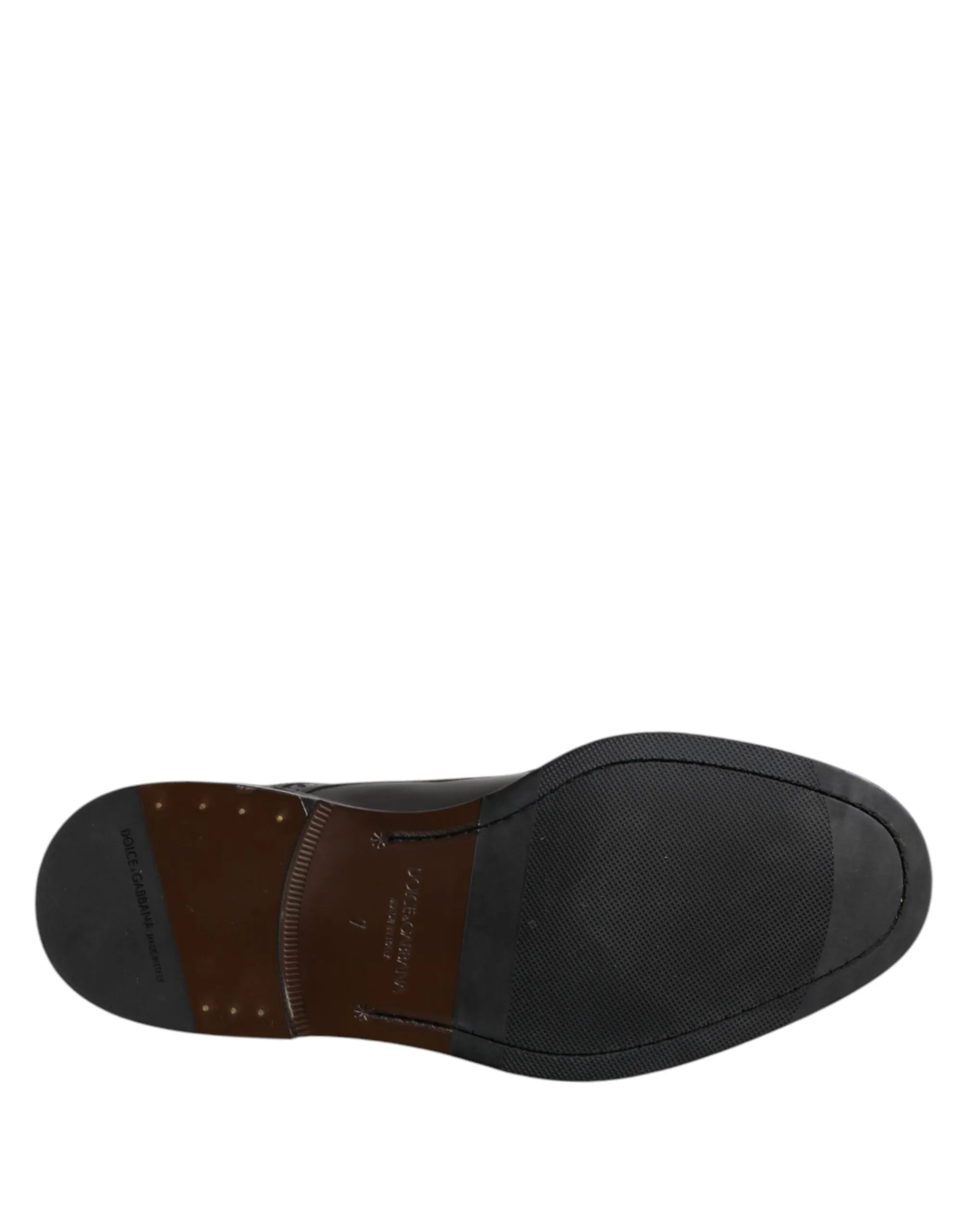 Black Derby Dolce Gabbana Free returns Leather Wingtip Shoes Formal Winter sale &
