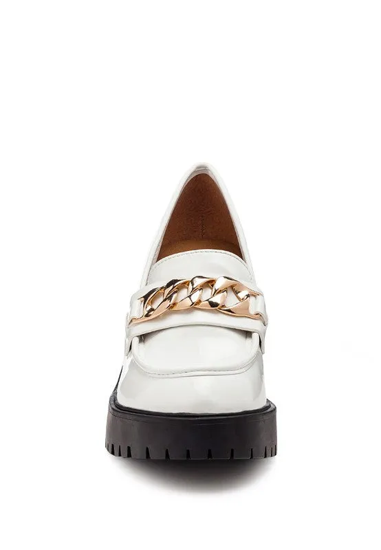 Block Heeled Chunky Loafers