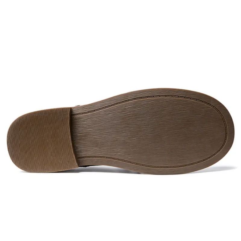 Calf Leather Derby Shoes for Men Patchwork Toe
