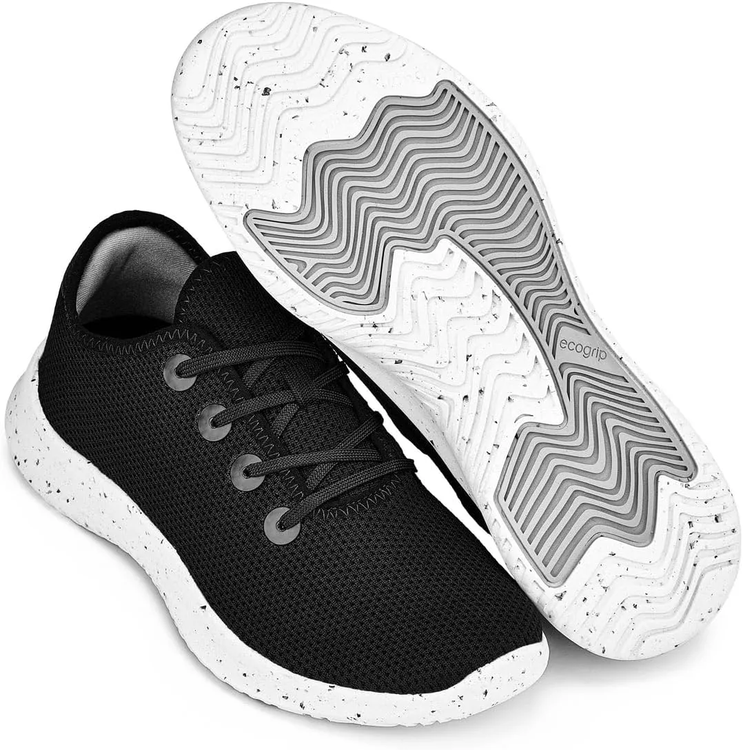 CALTO Men's Invisible Height Increasing Elevator Shoes - Ultra Lightweight Knitted Sporty Sneakers - 2.4 Inches Taller
