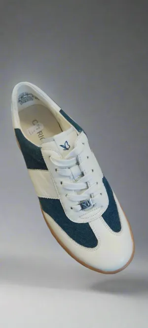 Caprice White Jeans Leather Trainer 23705