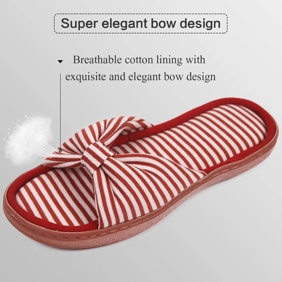 Caramella Bubble Womens Open Toe Summer Bedroom Slippers Memory Foam Sandal Home Ladies Comfy Slippers