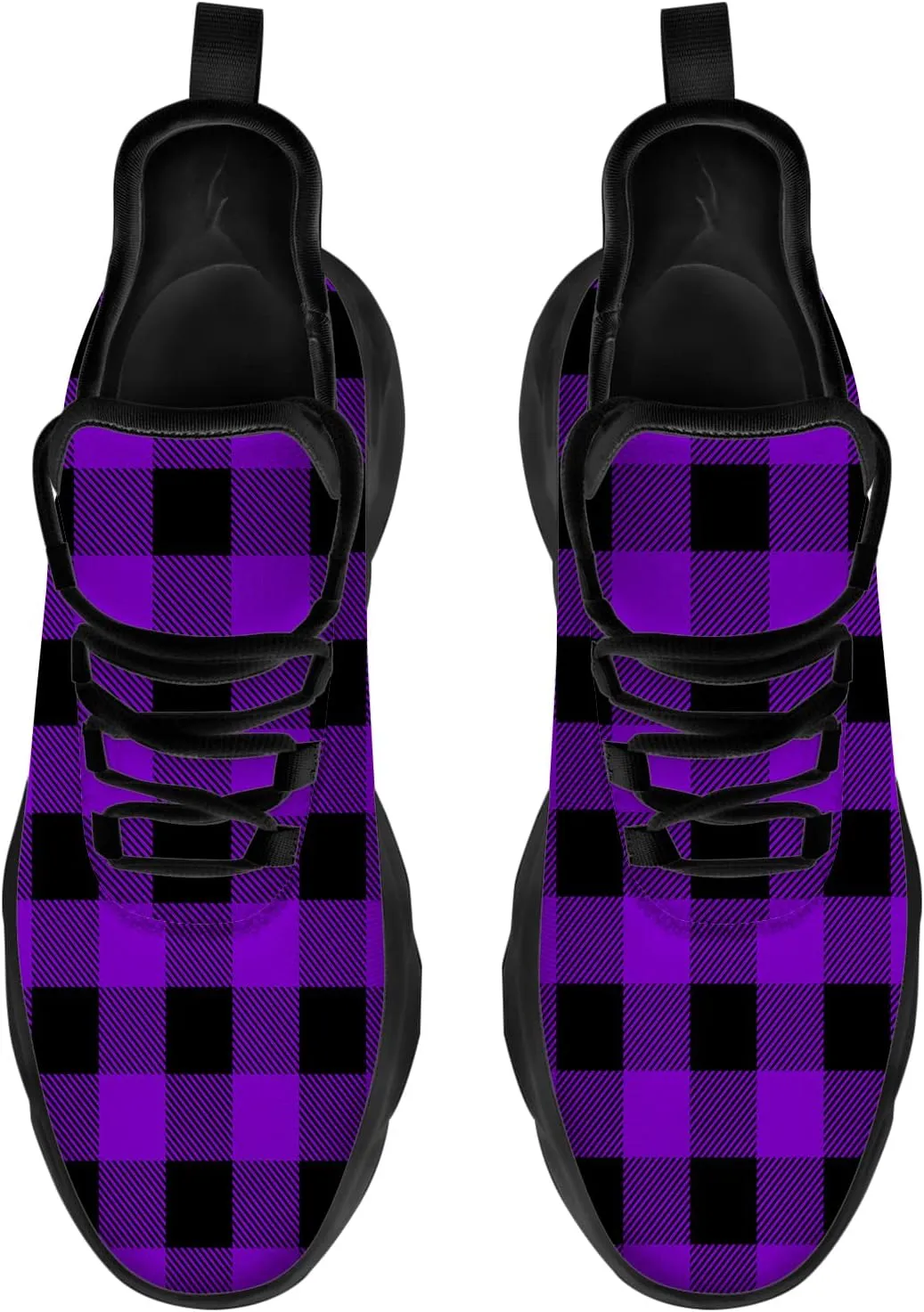 Ciadoon Plaid Shoes for Men Women Road Running Shoes Sport Walking Tennis Sneakers Athletic Shoes Gifts for Boy Girl