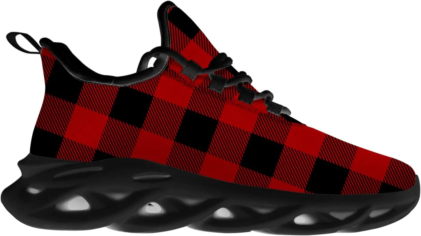 Ciadoon Plaid Shoes for Men Women Road Running Shoes Sport Walking Tennis Sneakers Athletic Shoes Gifts for Boy Girl