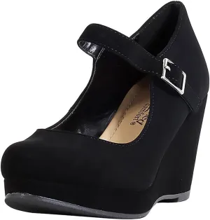 CITYCLASSIFIED Mark/Thomas ~ Womens Mary Jane Strap Comfortable Office Dress Platform Wedge Pump Heel Shoes