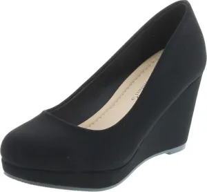 CITYCLASSIFIED Mark/Thomas ~ Womens Mary Jane Strap Comfortable Office Dress Platform Wedge Pump Heel Shoes