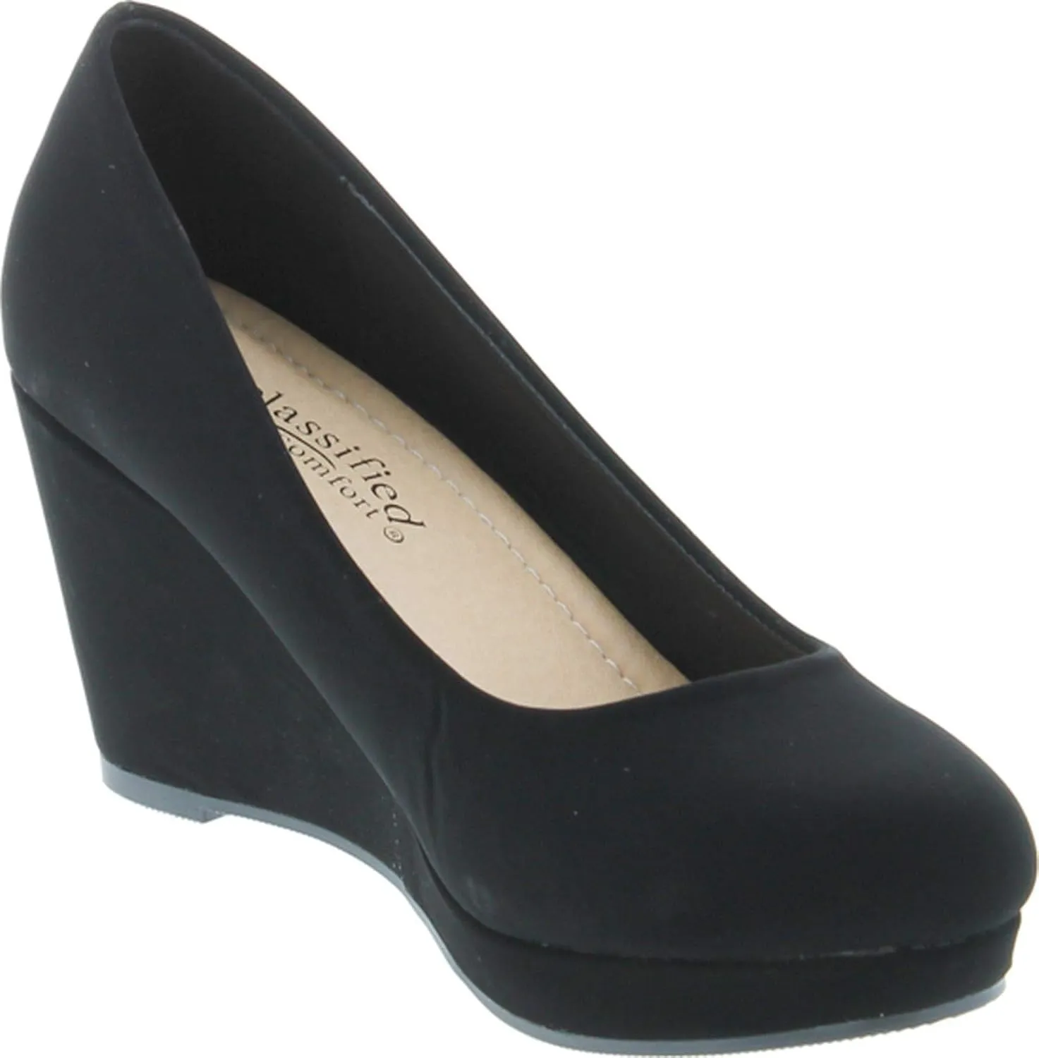 CITYCLASSIFIED Mark/Thomas ~ Womens Mary Jane Strap Comfortable Office Dress Platform Wedge Pump Heel Shoes