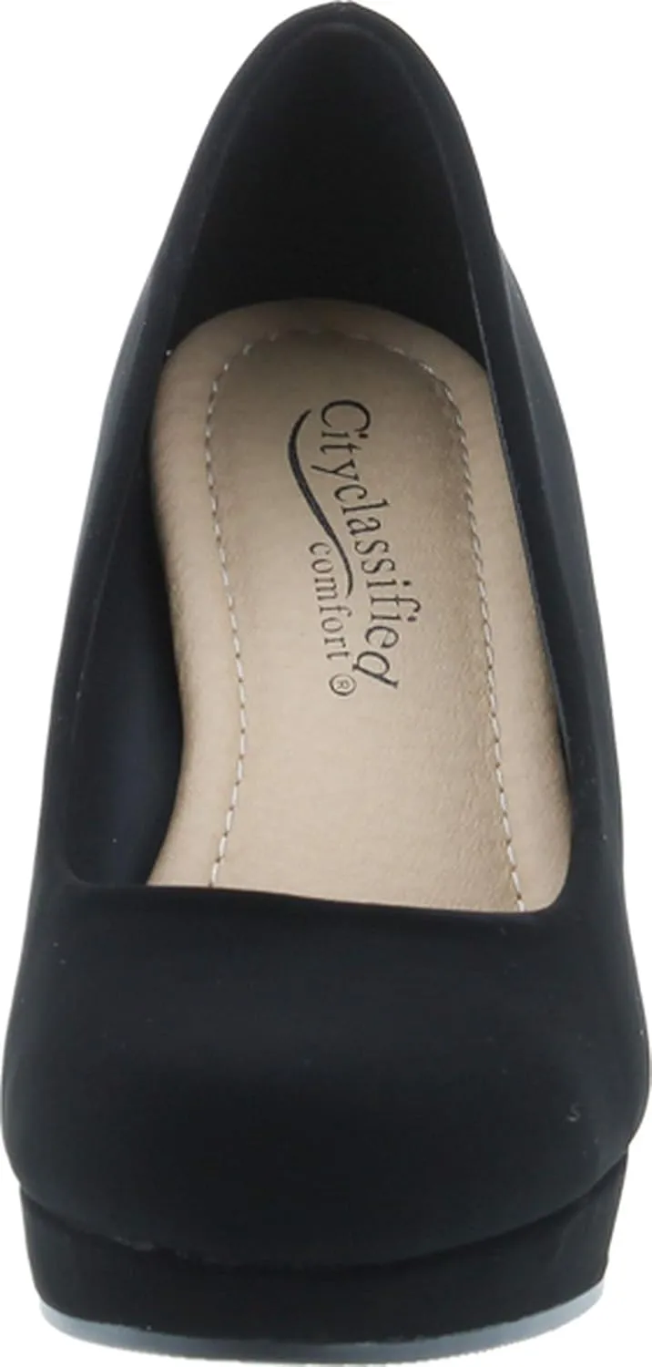CITYCLASSIFIED Mark/Thomas ~ Womens Mary Jane Strap Comfortable Office Dress Platform Wedge Pump Heel Shoes