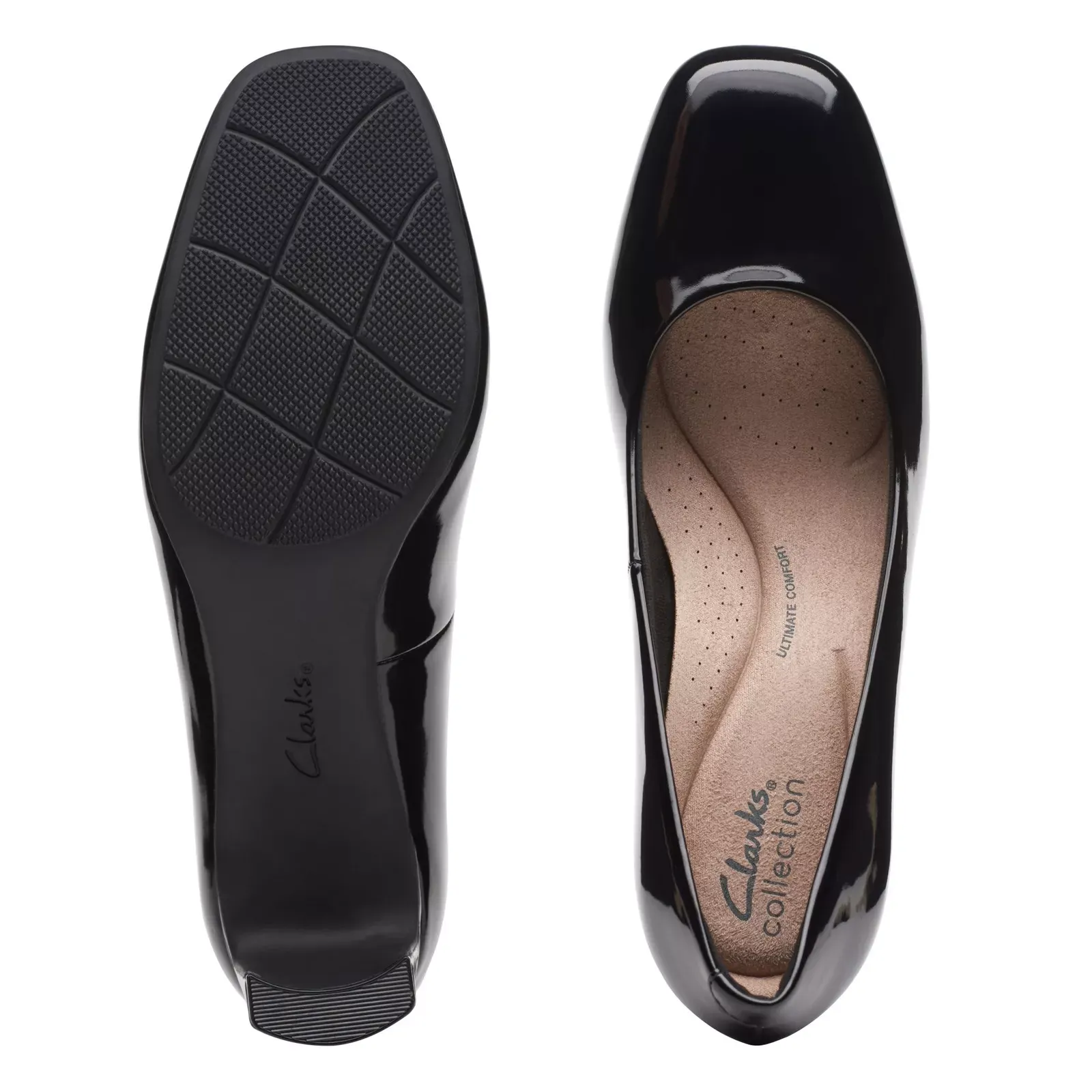 Clarks Women's Kyndall Iris Black Patent Leather 26174304