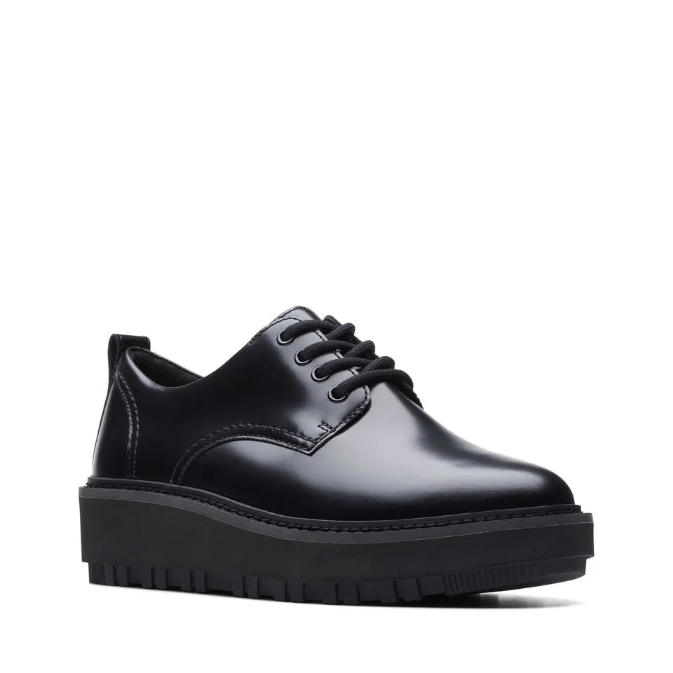 Clarks Women's OriannaW Derby Black Leather 26174819