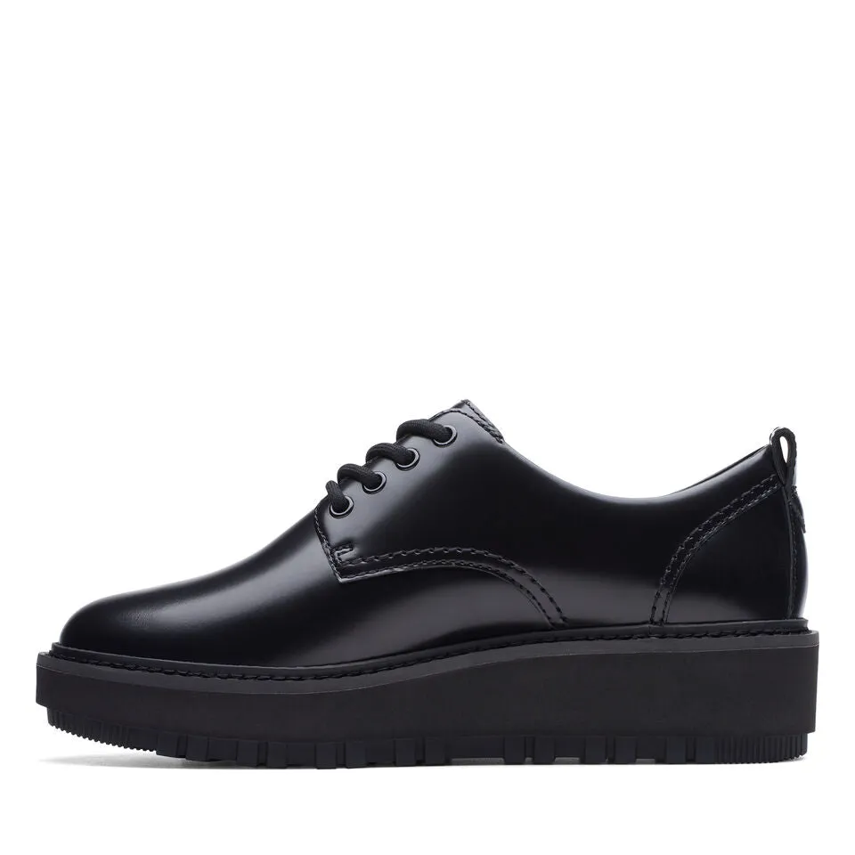 Clarks Women's OriannaW Derby Black Leather 26174819