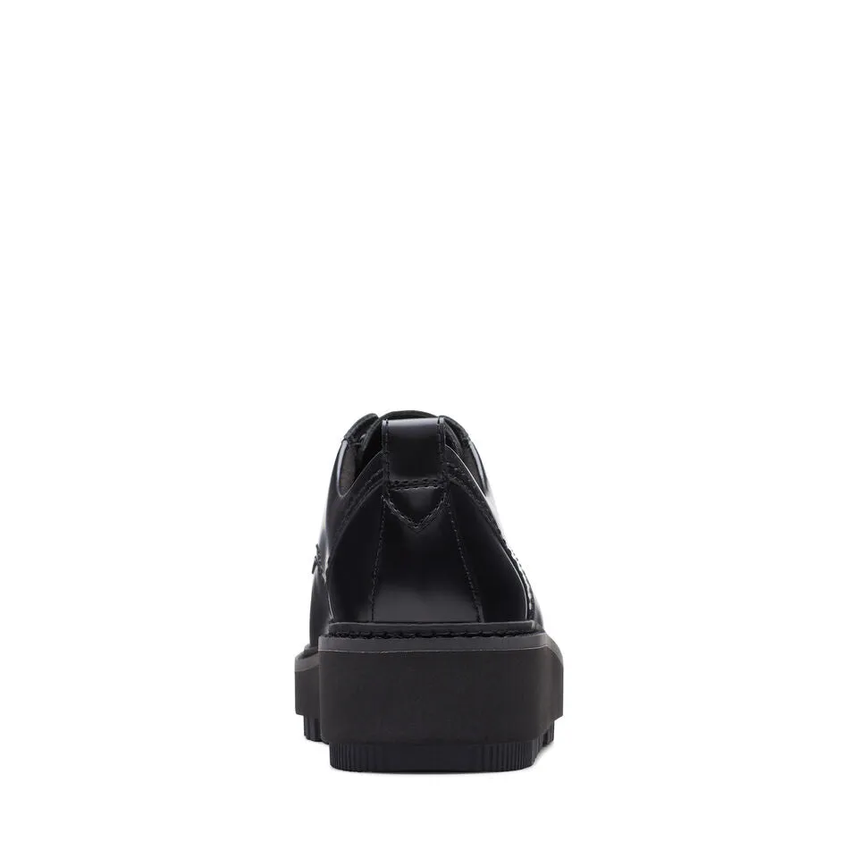 Clarks Women's OriannaW Derby Black Leather 26174819