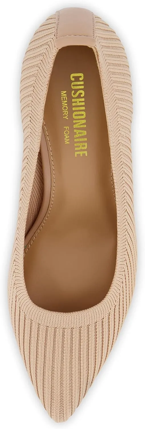 CUSHIONAIRE Women's Encore Knit Dress Pump with Memory Foam Padding, Wide Widths Available
