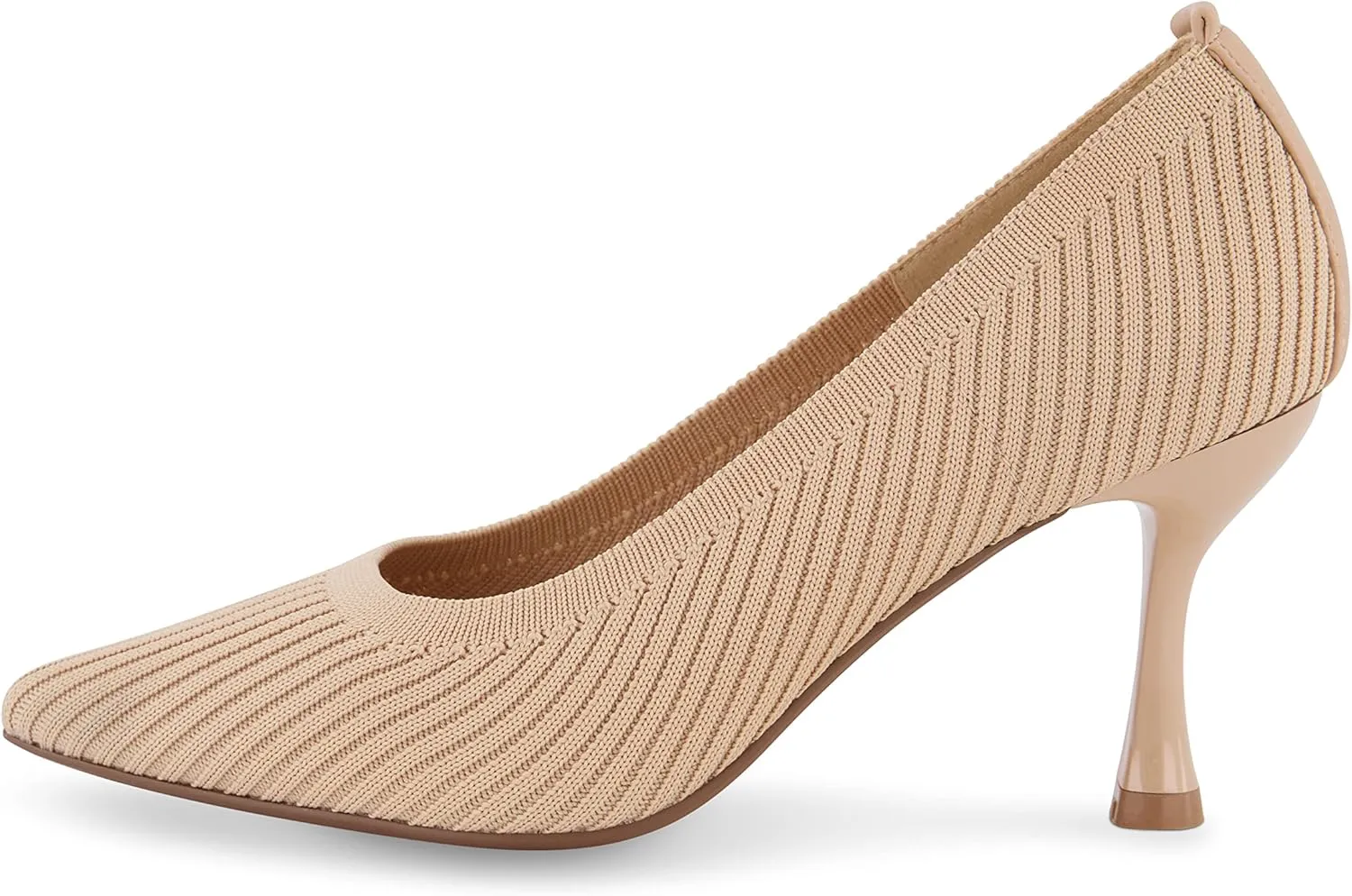 CUSHIONAIRE Women's Encore Knit Dress Pump with Memory Foam Padding, Wide Widths Available