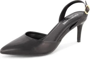 CUSHIONAIRE Women's Petula Sling Back Dress Pump  Memory Foam, Wide Widths Available