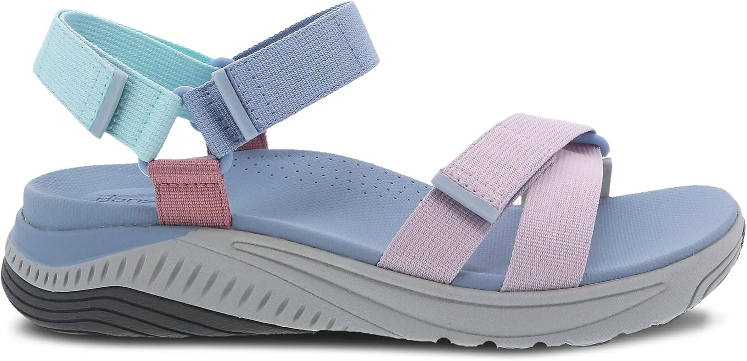 Dansko Racquel Fully Adjustable Sport Sandal for Women – Lightweight EVA Midsole and Rubber Outsole – Natural Arch Technology for Added Support – Hook and Loop Closures