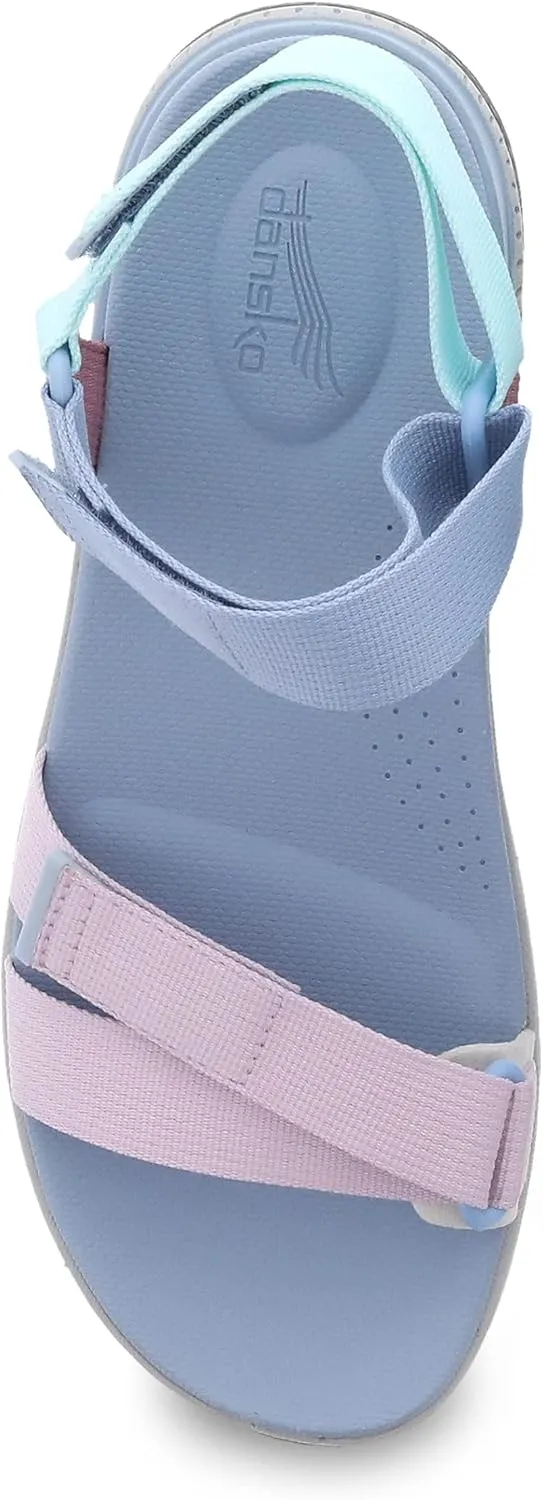 Dansko Racquel Fully Adjustable Sport Sandal for Women – Lightweight EVA Midsole and Rubber Outsole – Natural Arch Technology for Added Support – Hook and Loop Closures