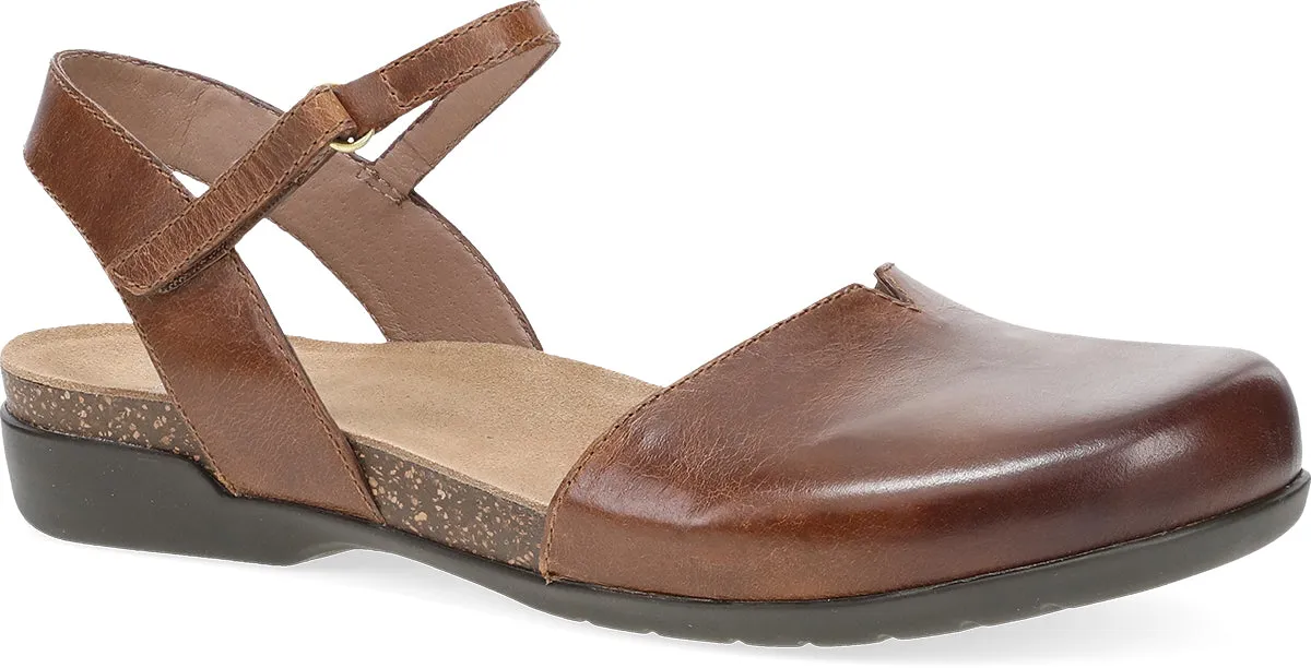Dansko Tan Waxy Burnished Rowan Women's Mary Jane Shoes 6025-155300