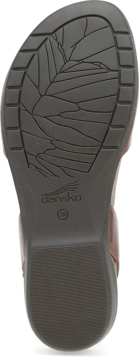 Dansko Tan Waxy Burnished Rowan Women's Mary Jane Shoes 6025-155300