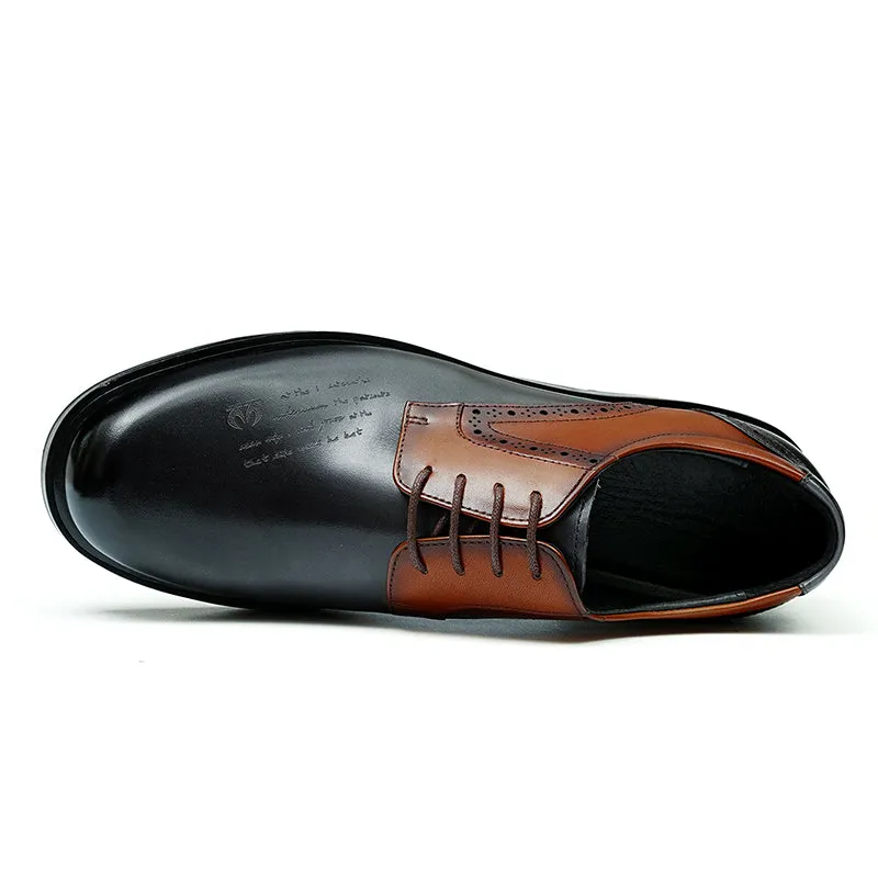 Derby Shoes for Men Patchwork