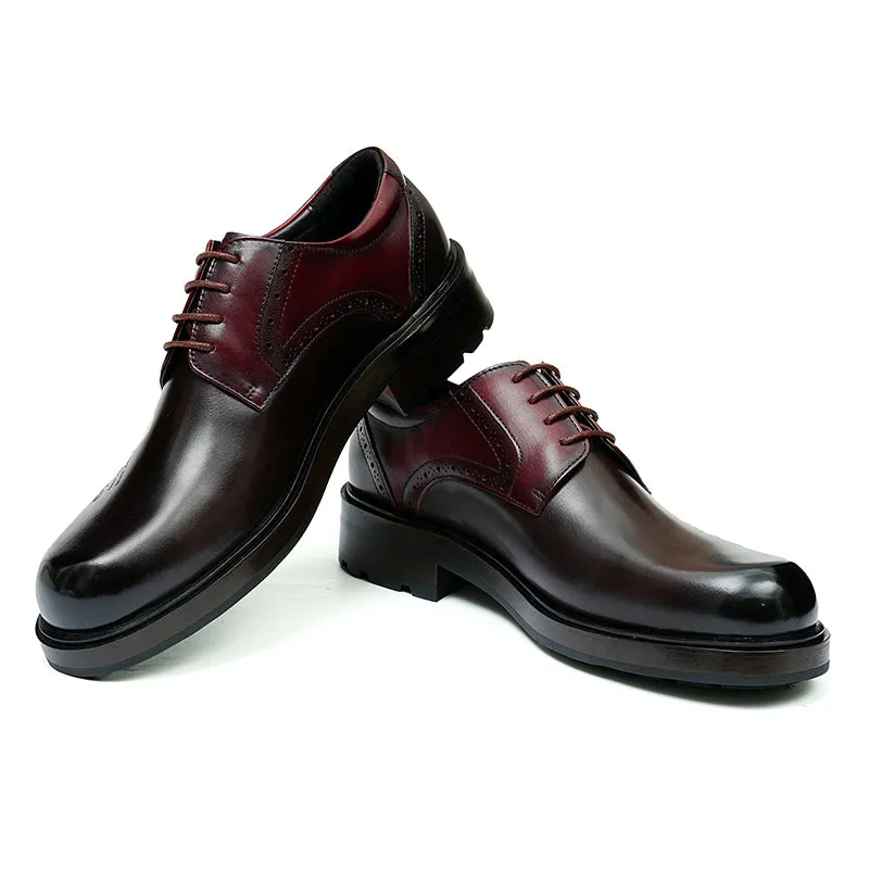 Derby Shoes for Men Patchwork